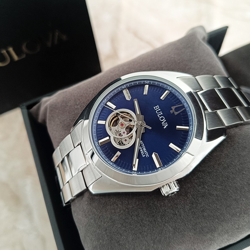 Bulova Surveyor Blue Dial Men’s Classic Automatic Chronograph Watch 42mm 96A275