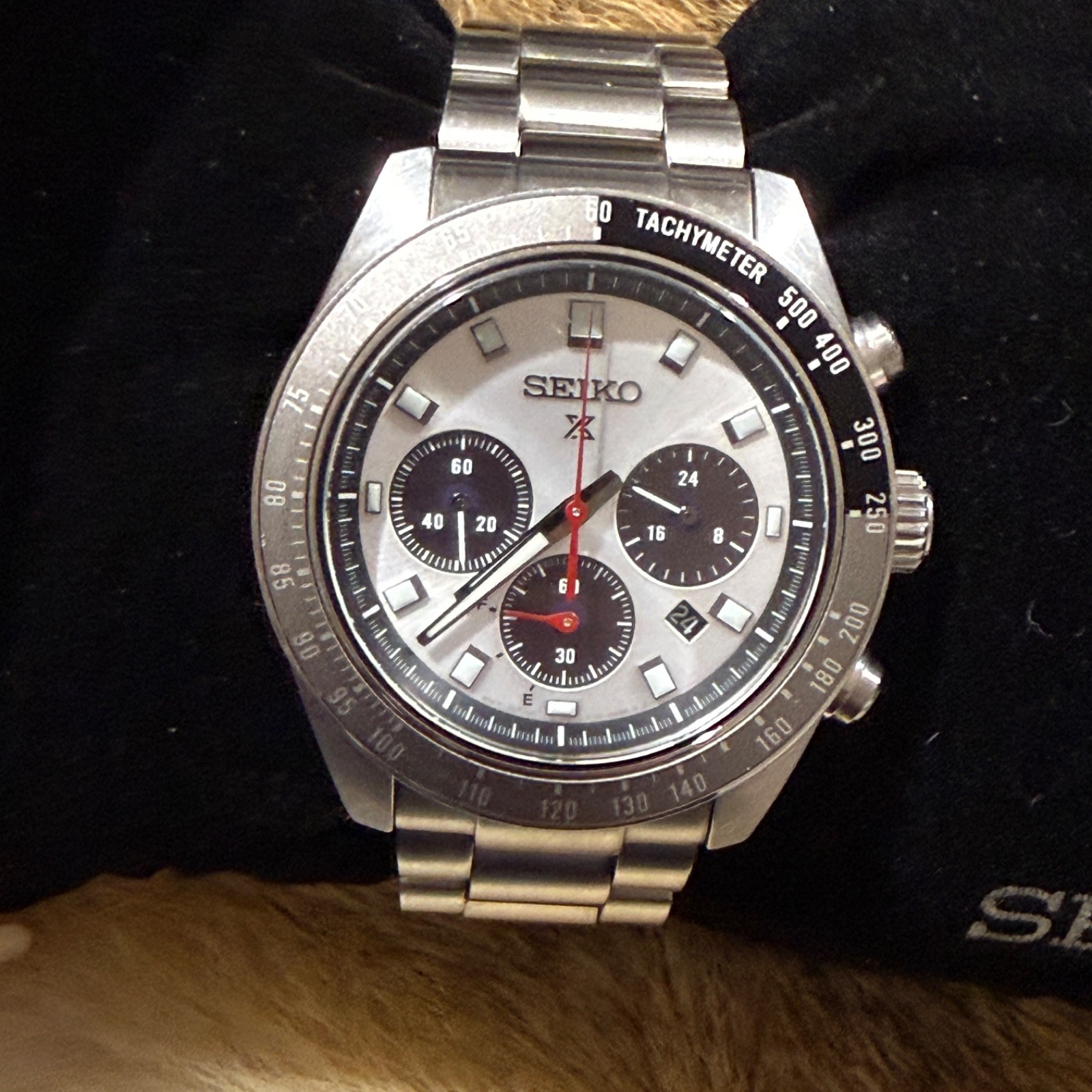 Seiko Prospex SSC911P1 Speedtimer Silver Panda Solar Chronograph
