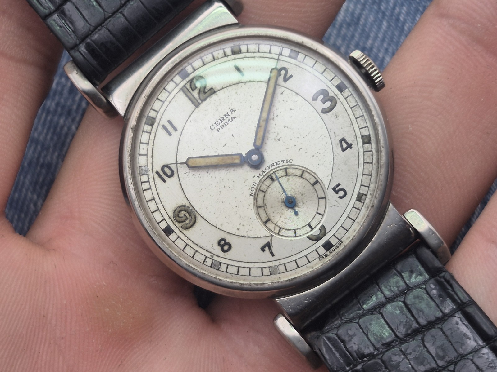 Search First Vintage 40s Tilting Handles Art Deco Vintage Watch