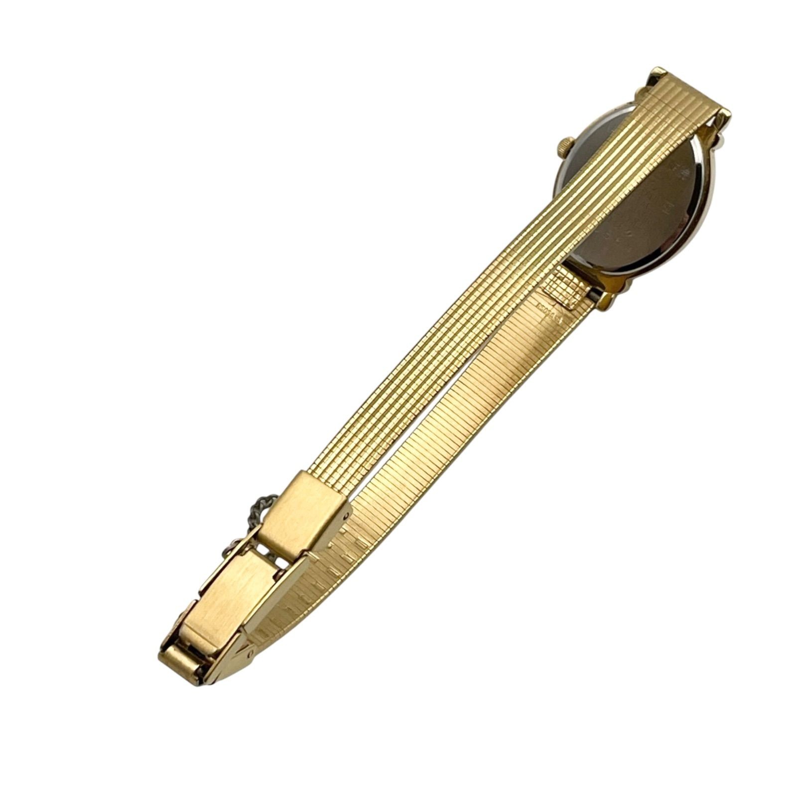 Working new battery SEIKO Quartz QZ 2P21 5D10 Oval Ladies Gold 3 Hands Stainless