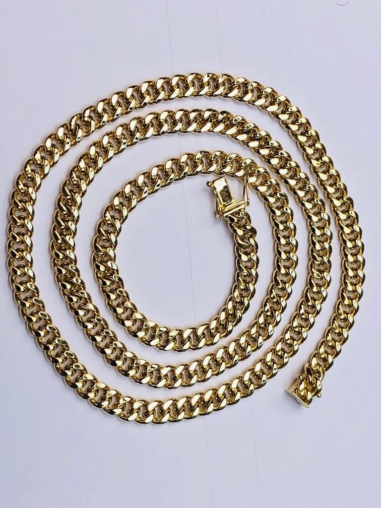 10k Yellow Gold 24″ Solid Miami Cuban Curb Link 6 mm 58 grams Chain/Necklace