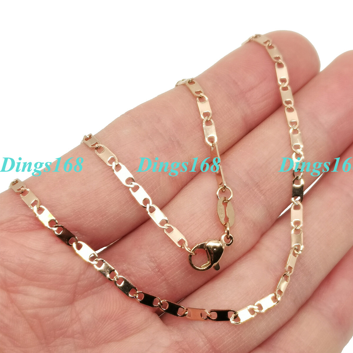 18K Rose Gold Filled Tarnish-Resist Necklace Chain, Multiple Styles/Width/Length