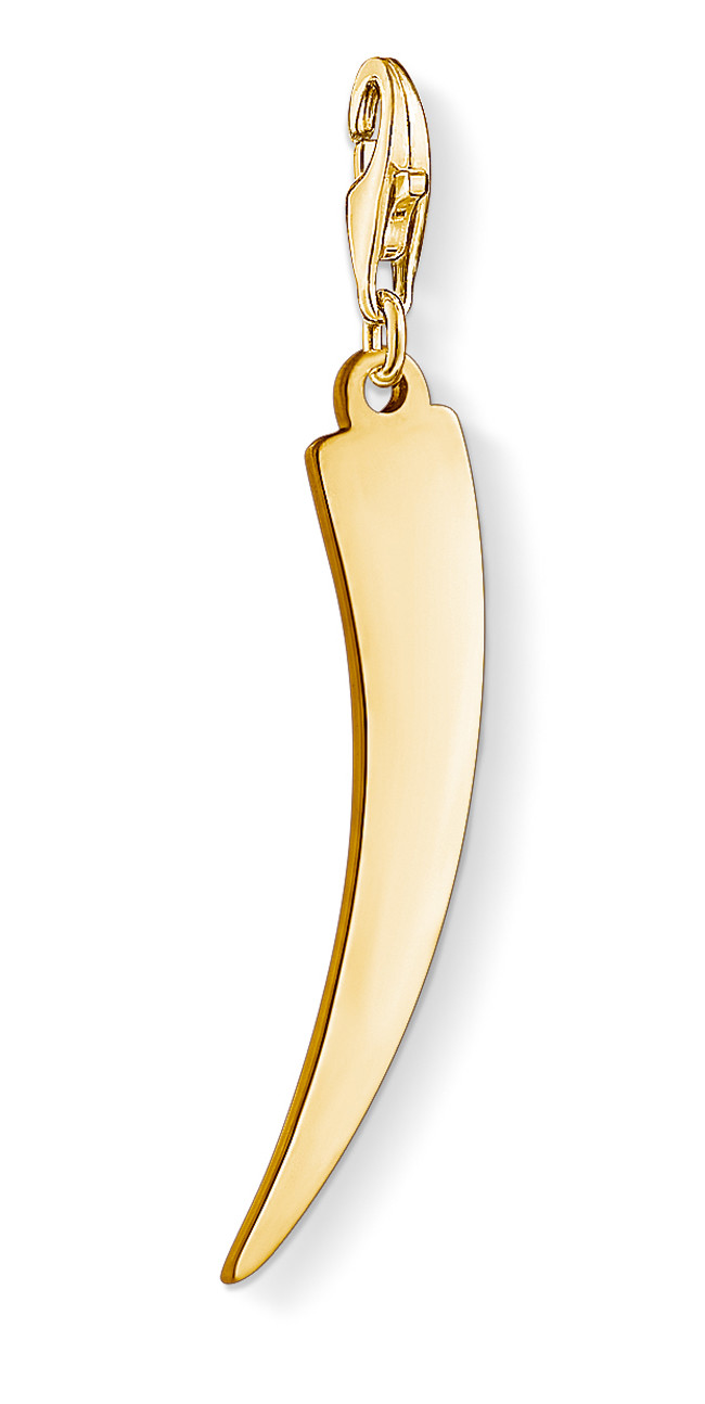 Thomas Sabo Y0038-413-39 Charm Pendant Golden Tooth 925 Sterling Silver New