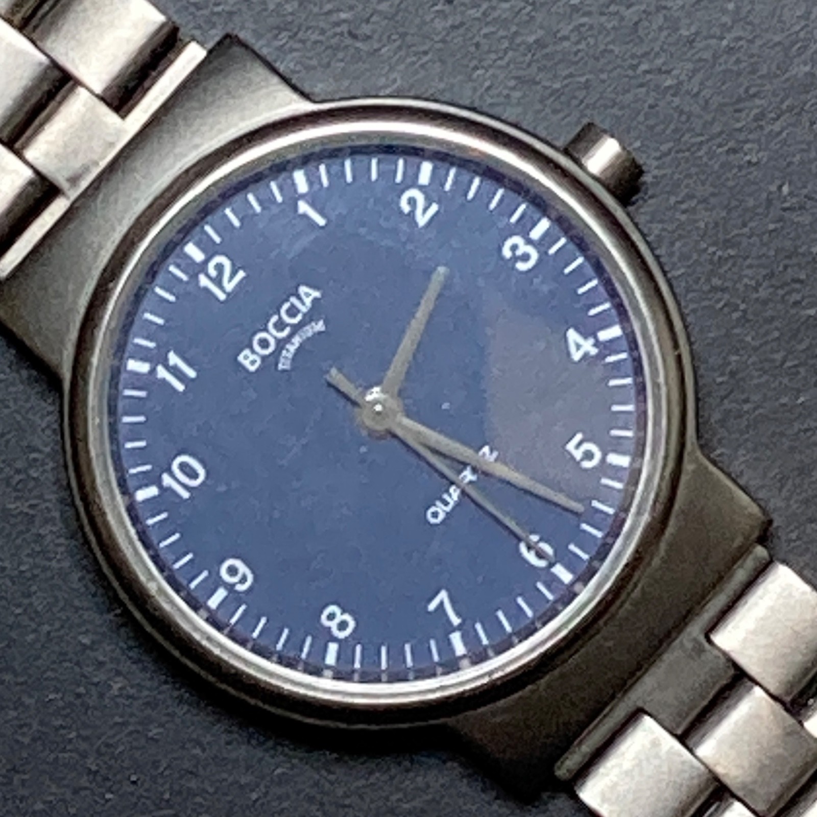 Boccia Titanium Quartz Watch Swiss New Battery 34mm 7″ length