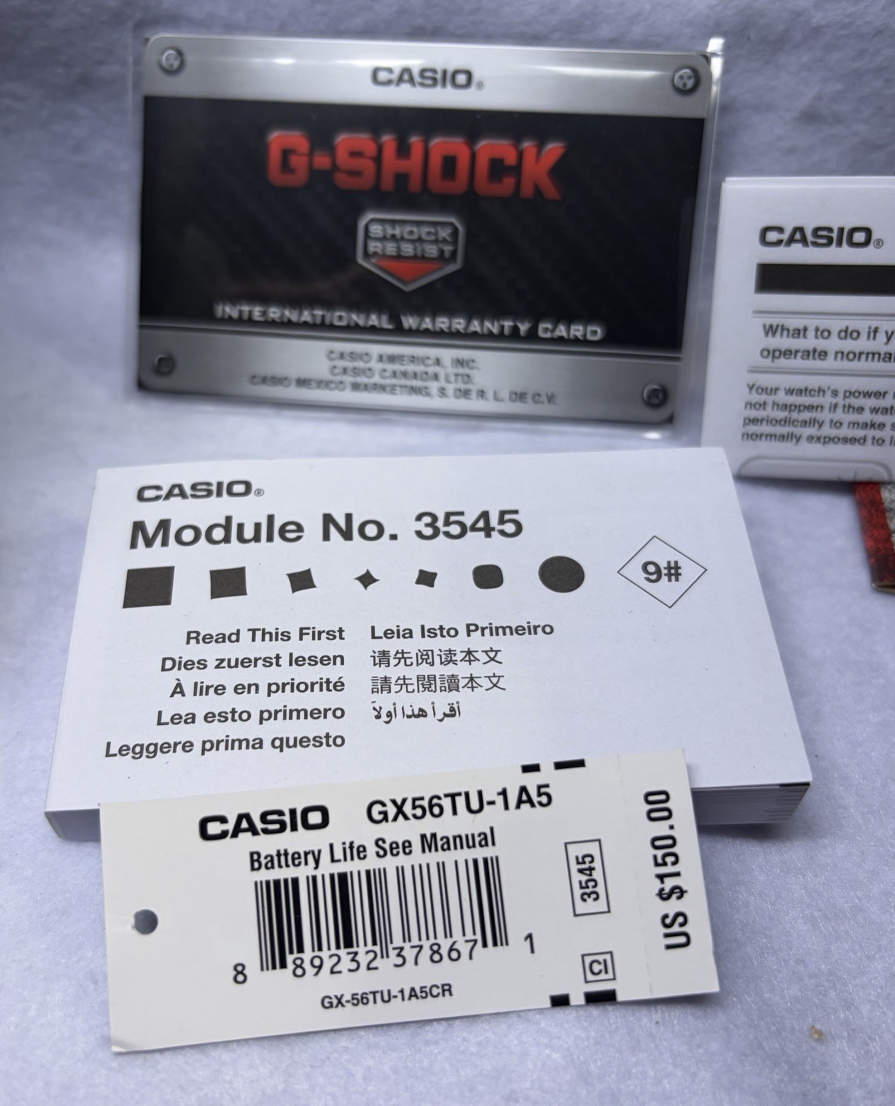 Casio G-Shock GX-56TU-1A5 King Tough Solar Black Tan Box Papers