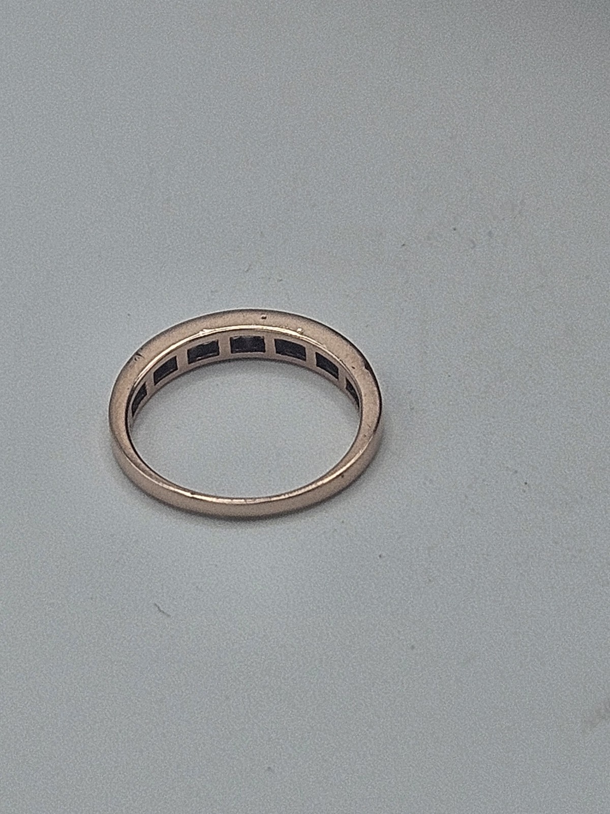 Allure Gems 10K Rose Gold Channel Set Diamond Anniversary Band Sz 8