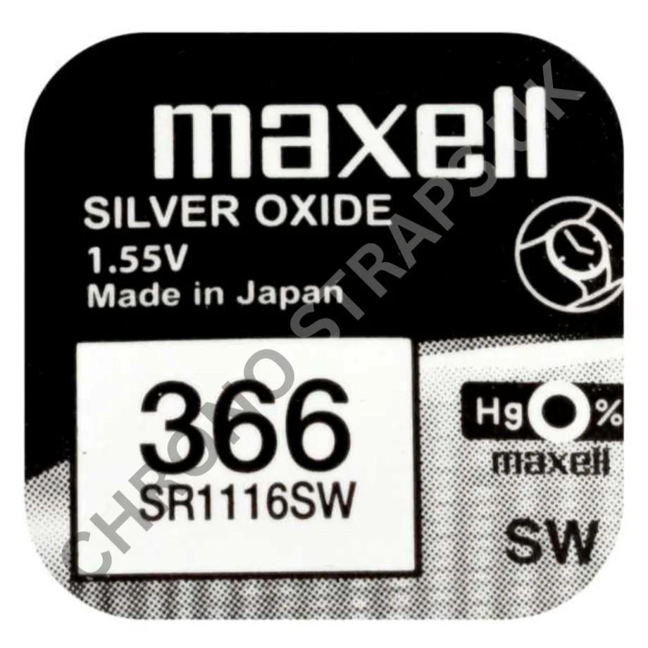 Maxell 366 / SR1116SW Silver Oxide Watch Battery