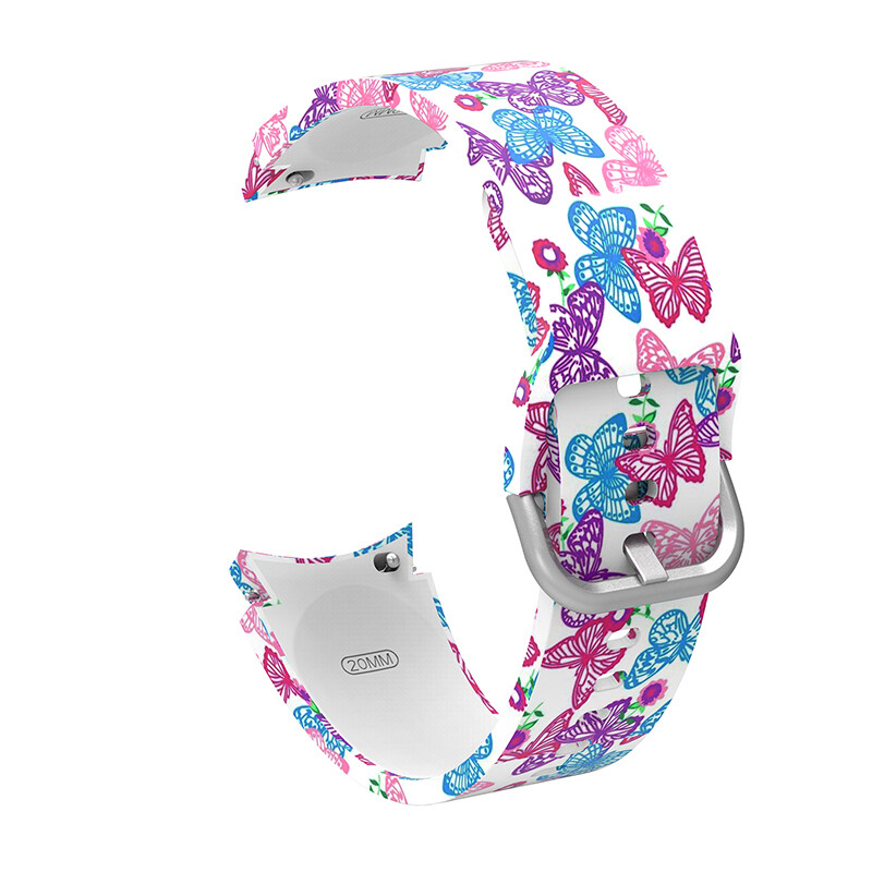40/44MM Silicone Print Band Strap For Samsung Galaxy Watch 4/4 Classic 5/5 Pro