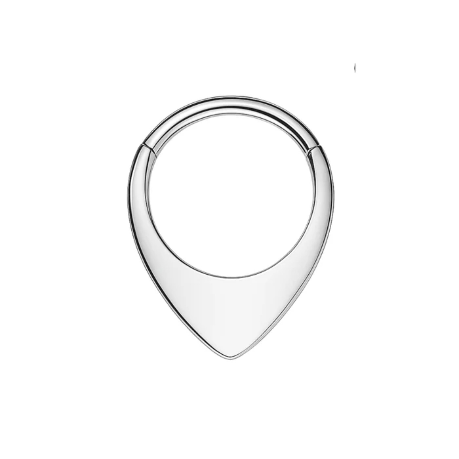 G23 Titanium Teardrop Hinged Segment Clicker Ring Septum Nose Cartilage