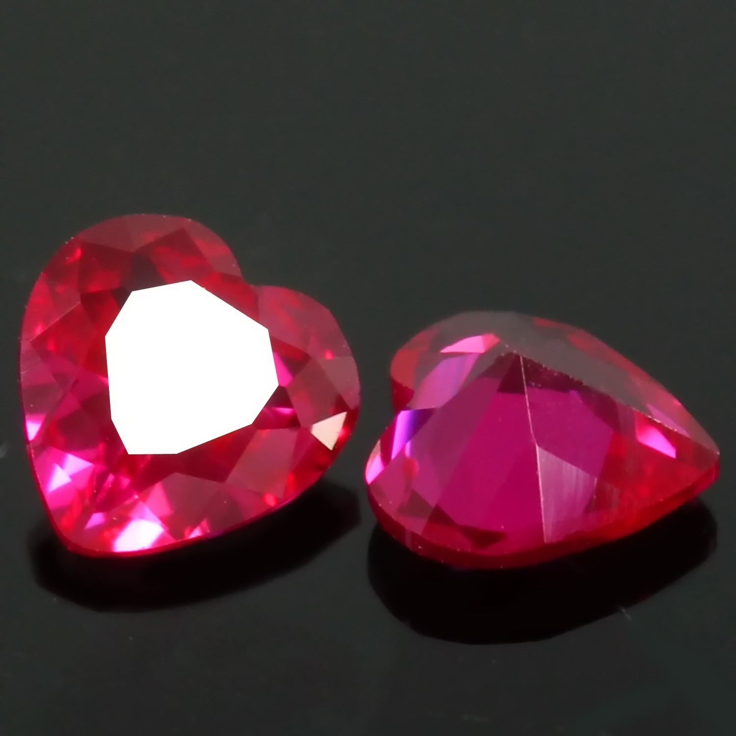 Natural Certified MOGOK Pigeon Blood Red Ruby 3.00 MM Heart Pair Gemstones