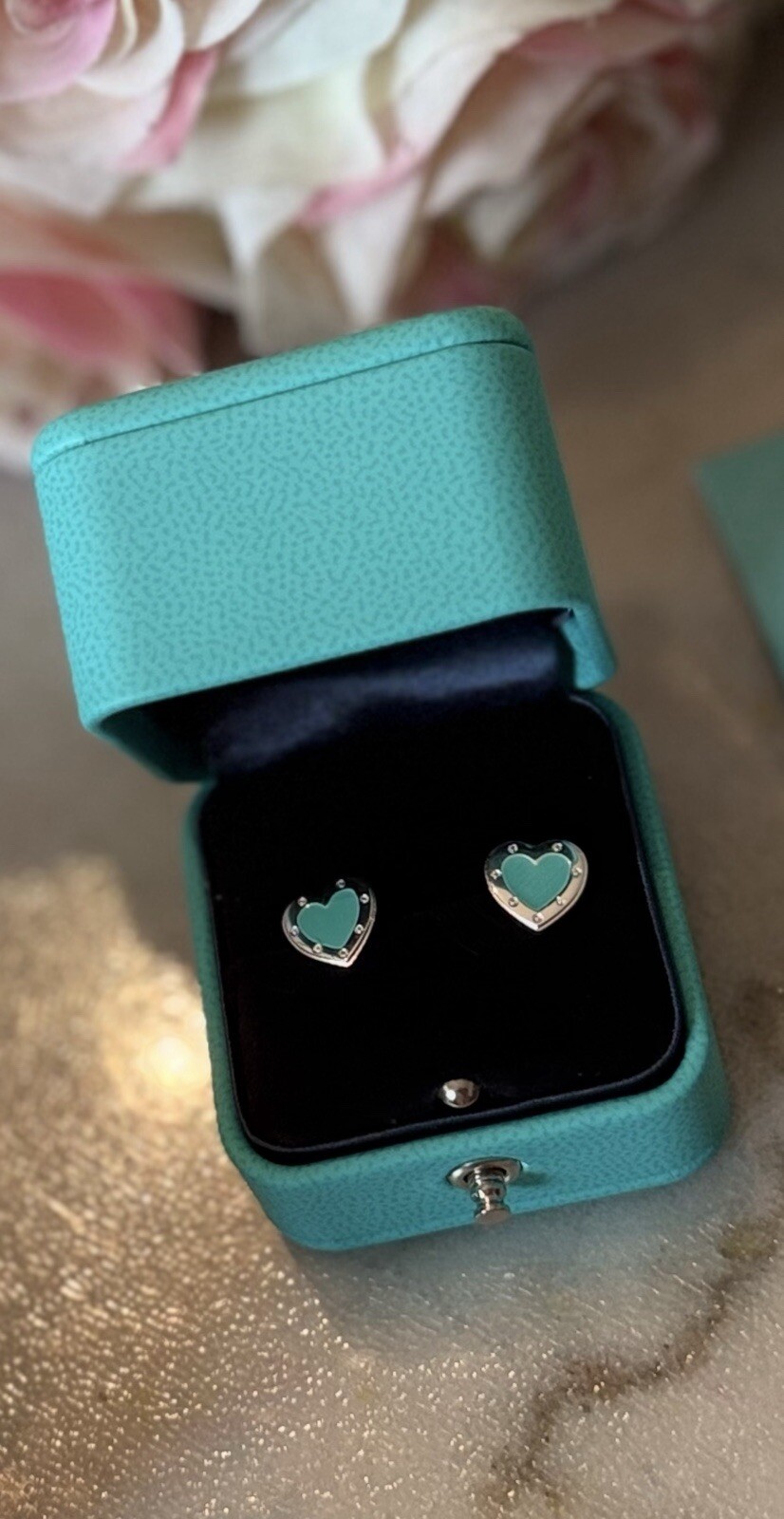 Love Tiffany & Co Blue Heart Earrings