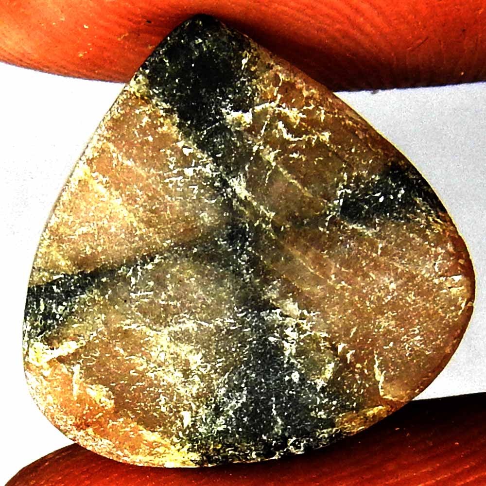 Natural Chiastolite Pear Shape Cabochon Loose Gemstone 11.45 Ct. 16x16x4