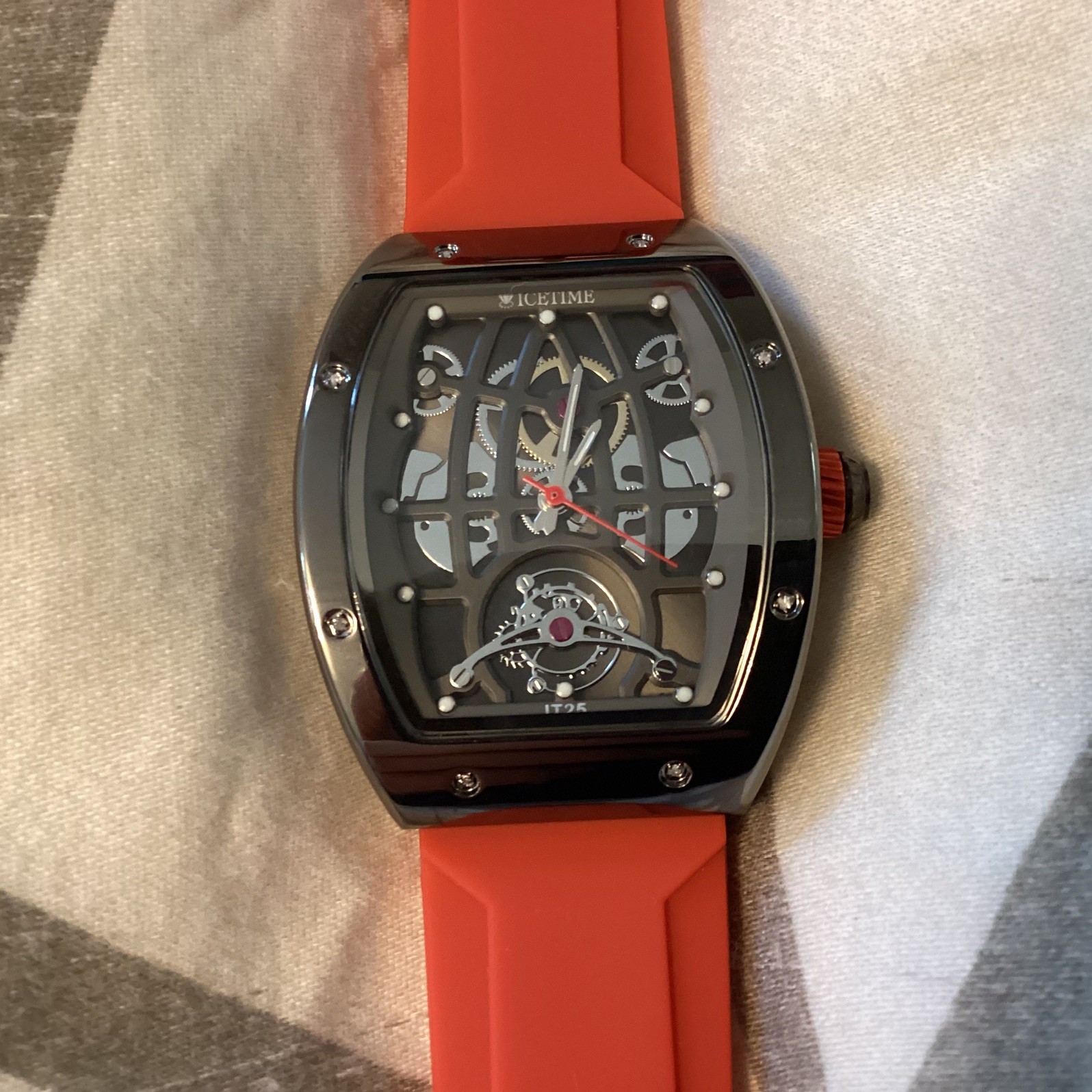 IceTime 33mm Black Dial Steel With 0.10ct Diamonds