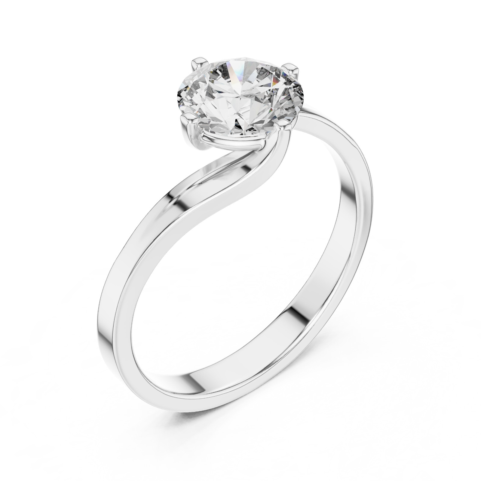 1 Ct Lab Grown Diamond IGI Certified Engagement Wedding Gold Ring 14 K F VVS