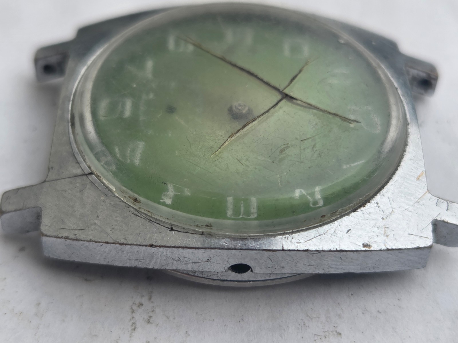 Russian Wristwatch Watch Pobeda , Victory . Not working for parts .