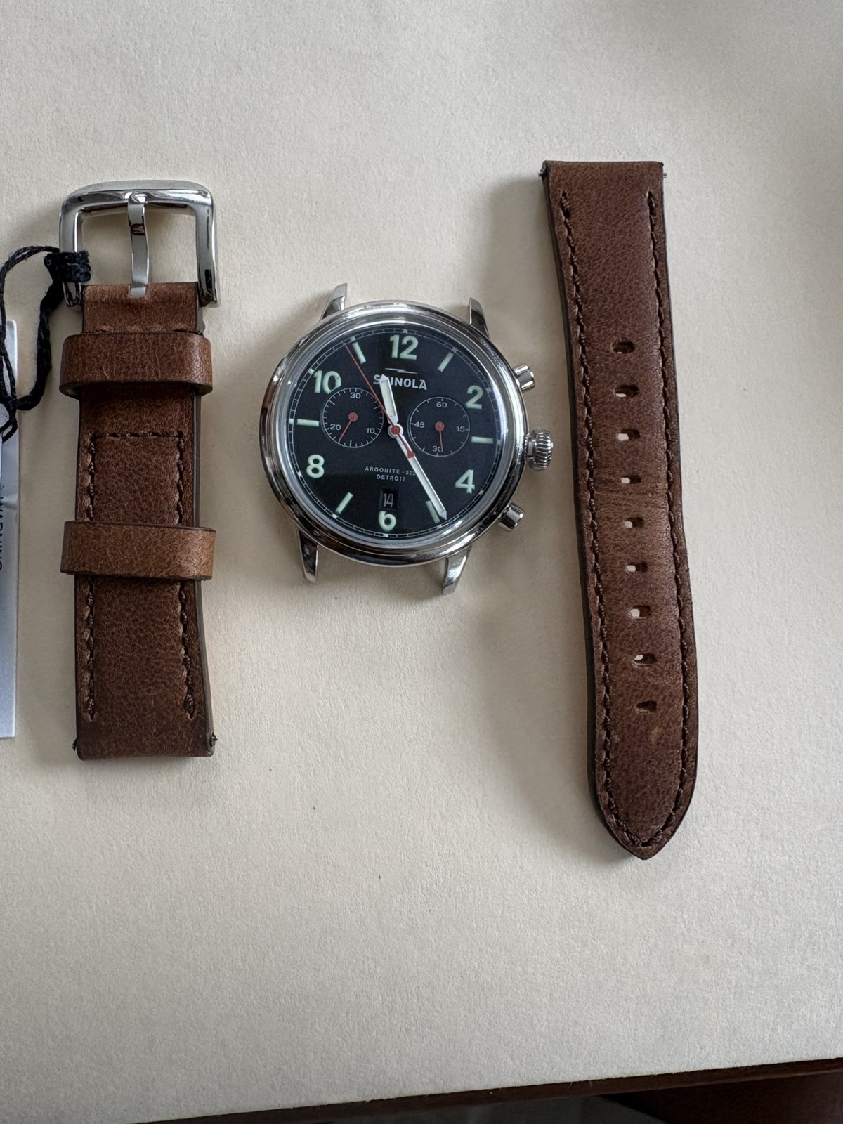 SHINOLA Detroit Men’s The Traveler S0120245782 2 Eye Chronograph Watch $850