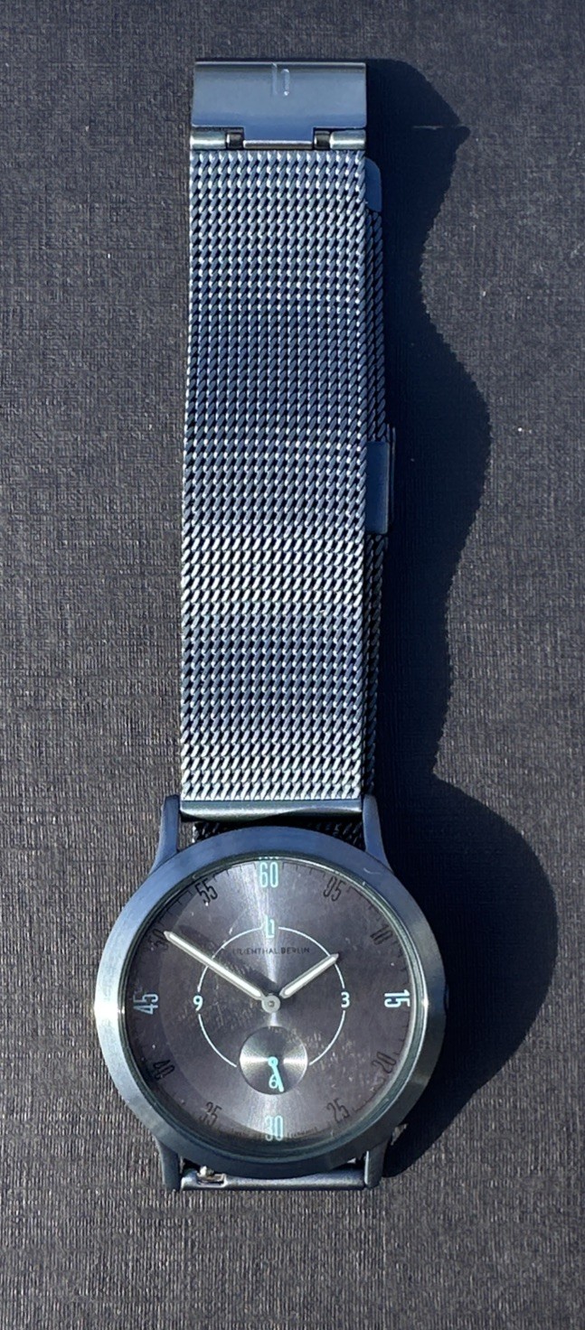 Lilienthal Berlin L1 Watch – Anthracite – Looks Blue In Reflective Light- BNIB