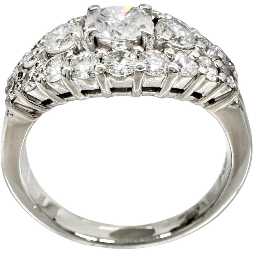 US 5.5 Diamond (estimated H-SI2 clarity) 0.36ct diamond 0.94ct Ring Pt900Pla…