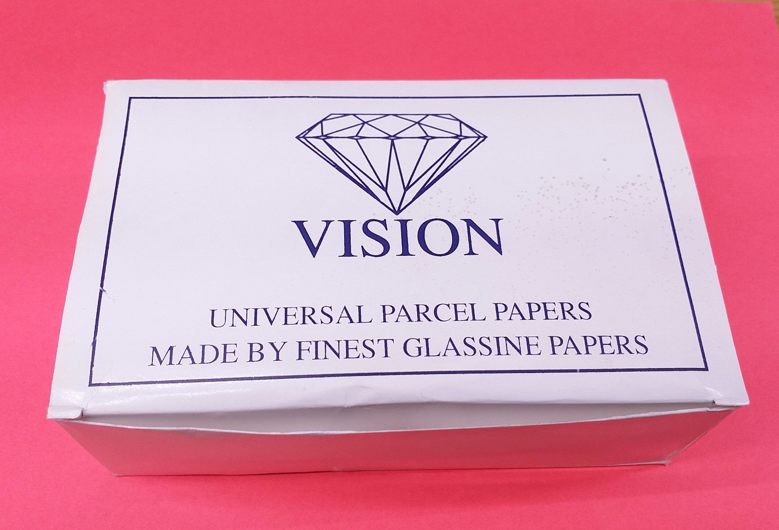 VISION Premium Diamond Parcel Papers Lined White + White 25pc Gems Color stones