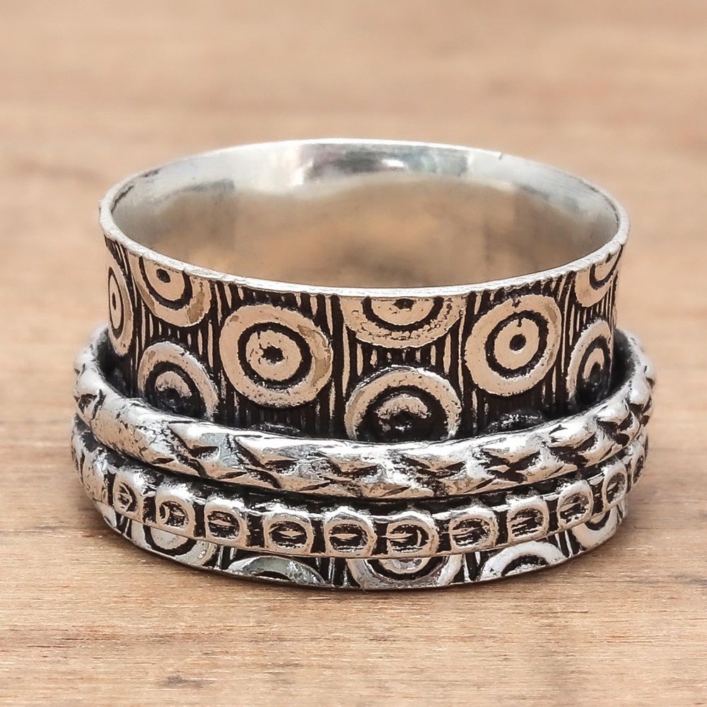 Spinner Anxiety Handmade Silver Jewelry “8”
