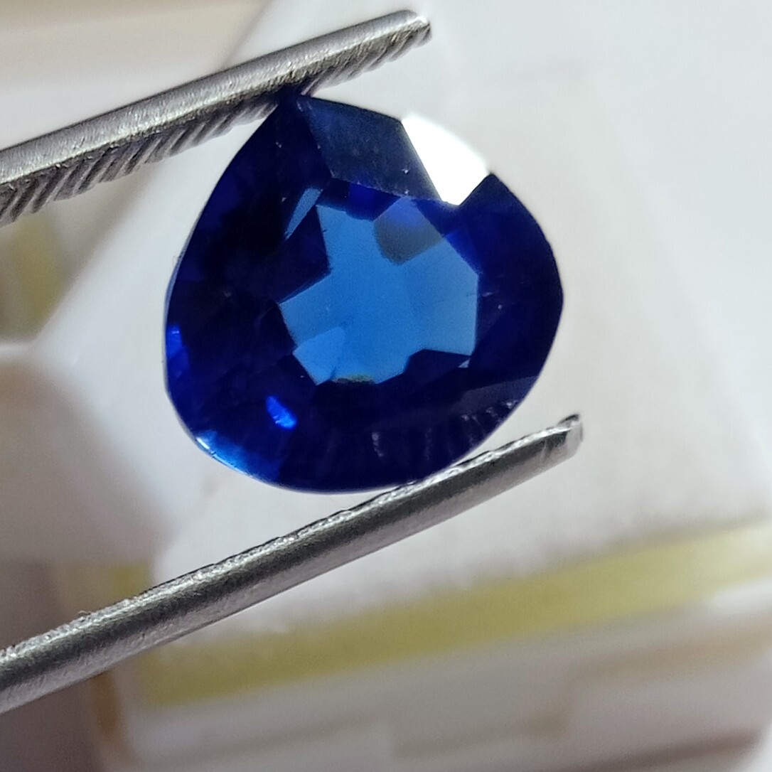 Natural Cornflower Blue Sapphire Certified Ceylon 10.70 Ct Pear Loose Gemstone