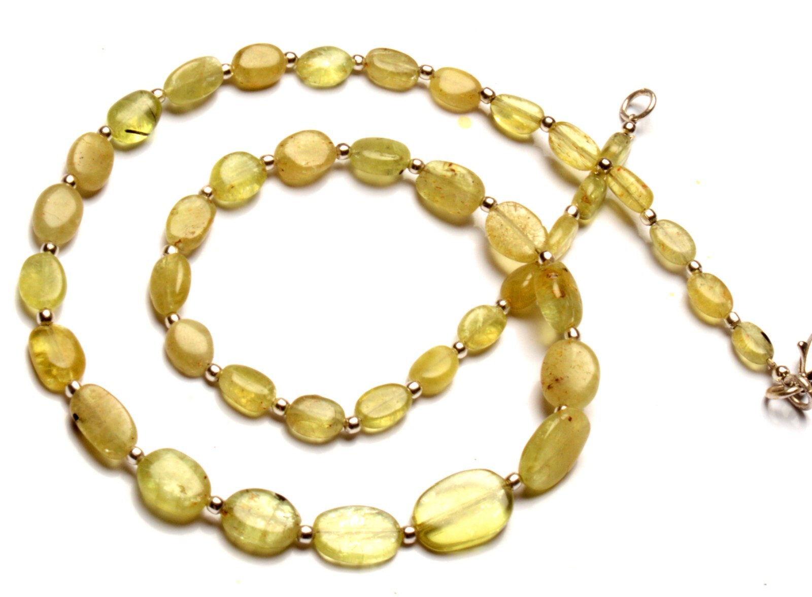 Natural Chrysoberyl Cats Eye Gems 7 to 13 mm Size Nugget Beads Necklace