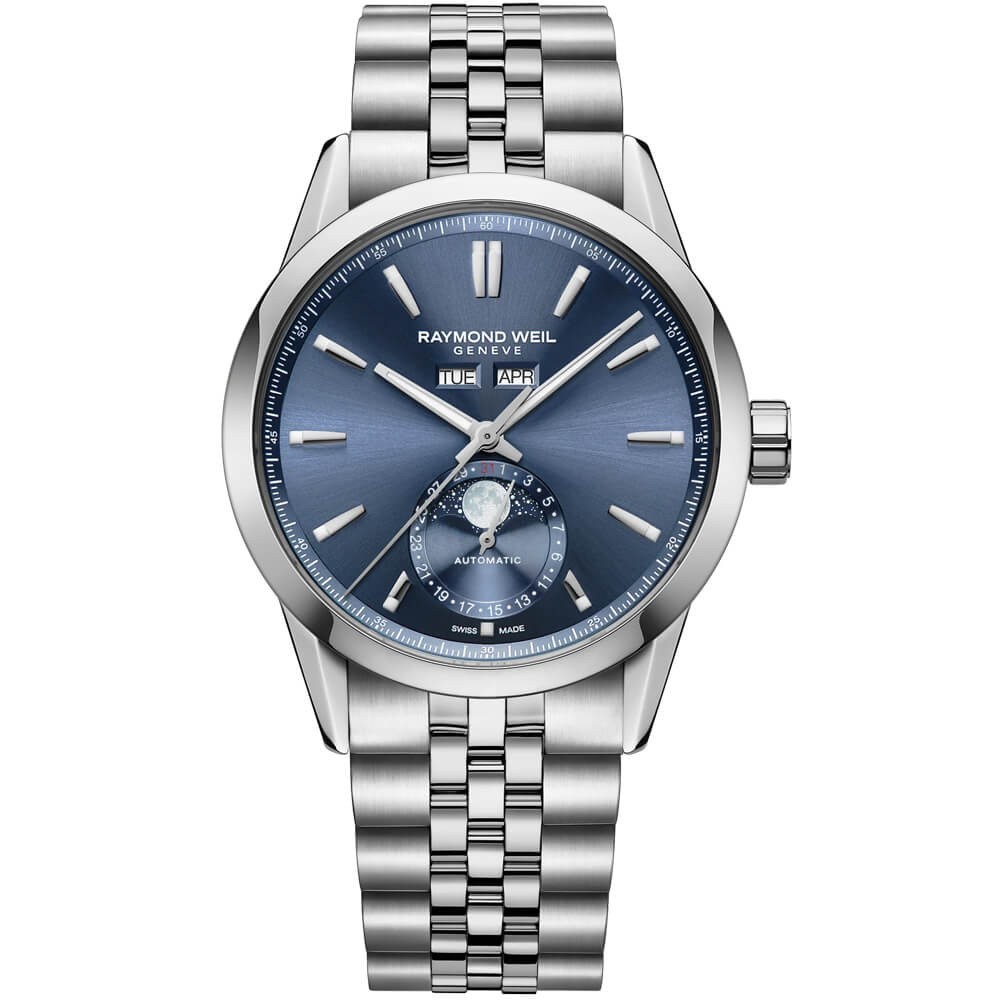 Raymond Weil Freelancer 40 mm Blue Dial Steel Bracelet Men’s Watch 2766-ST-50001