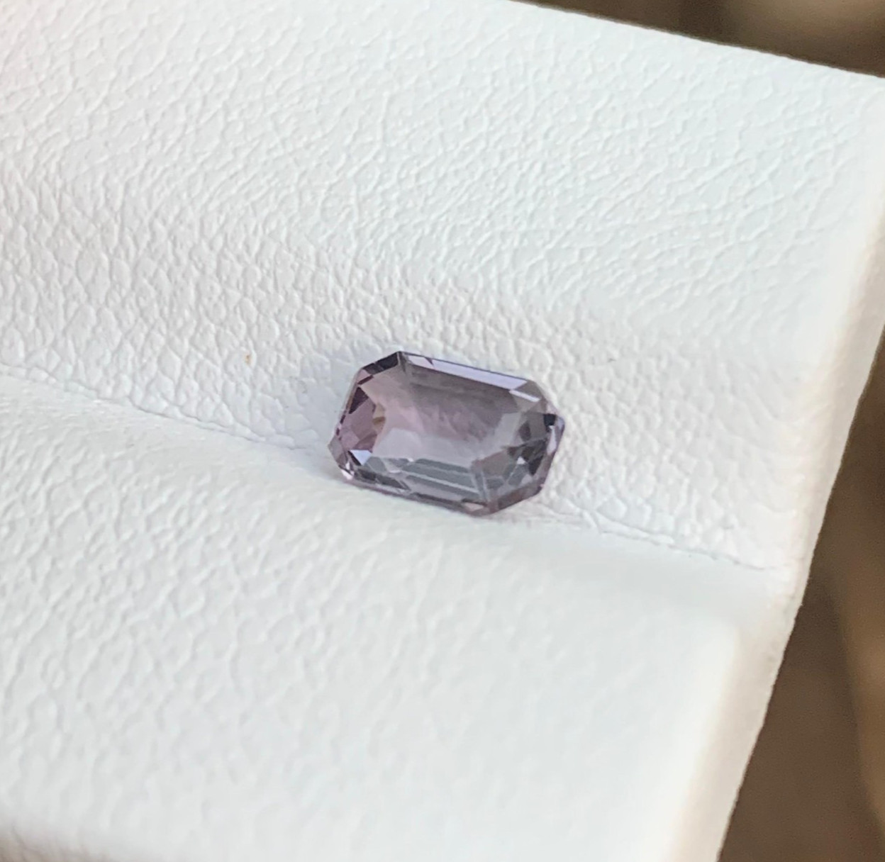Natural Burma Spinel – 0.870ct Lavander Color – 7mm Emerald Cut – Loose Gemstone