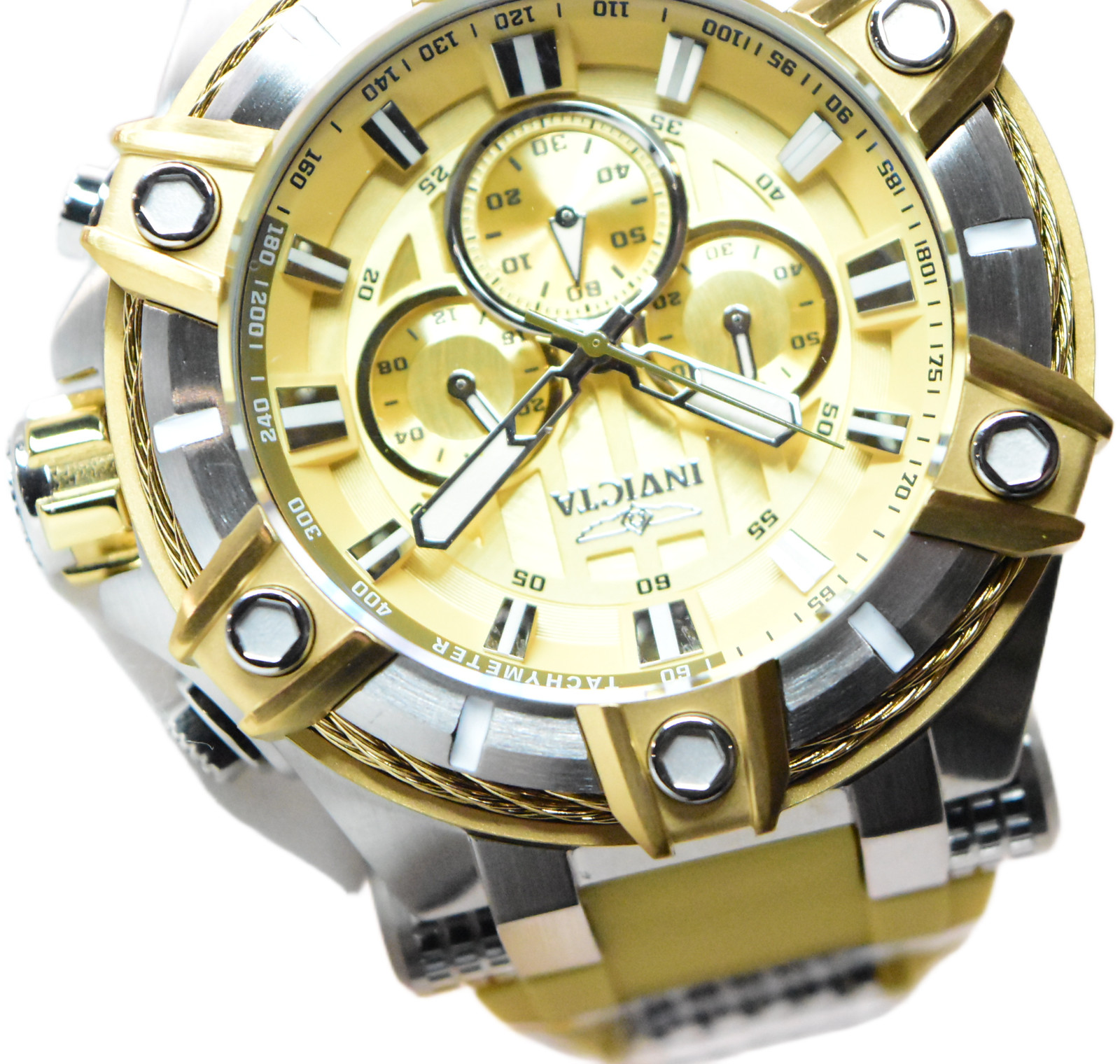 Invicta Bolt Desert Titan Men’s 52mm Tan Quartz Chronograph Watch 49808