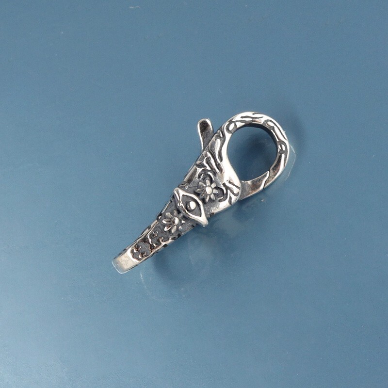 Sterling Silver Double Openings Daisy n Wind Lobster Claw Clasp Connector #44074