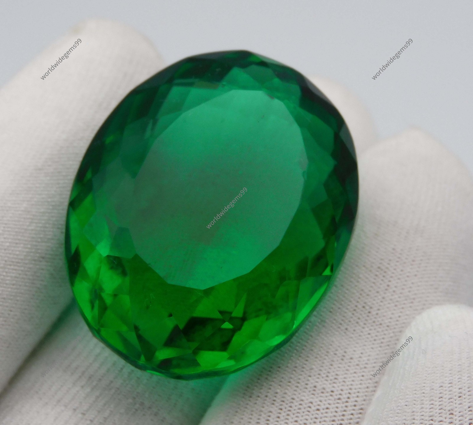 Natural Colombian Green Emerald Oval Cut 100 Ct Huge Certified Loose Gemstone