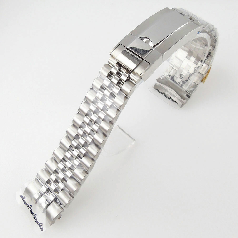20mm 316L Steel Solid Jubilee Bracelet Fit 40mm Sub President Oyster Mens Watch
