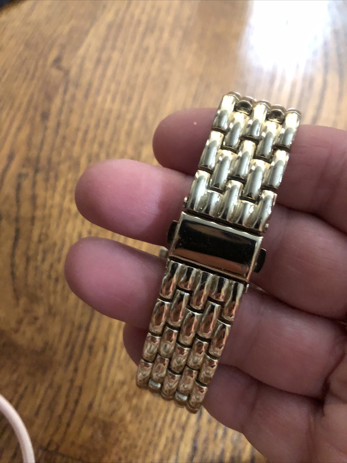 U.S. Polo Assn Gold Watch With Rhinestones 1.25” X 1.25” Frame Needs Battery