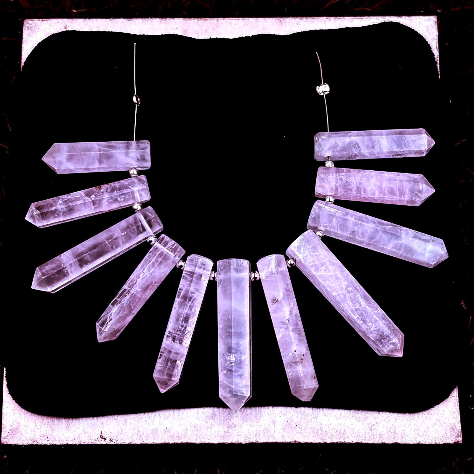 12 Pieces Natural Rose Quartz Mini Point Gems – Side Drilled -1-1.5″ Inch