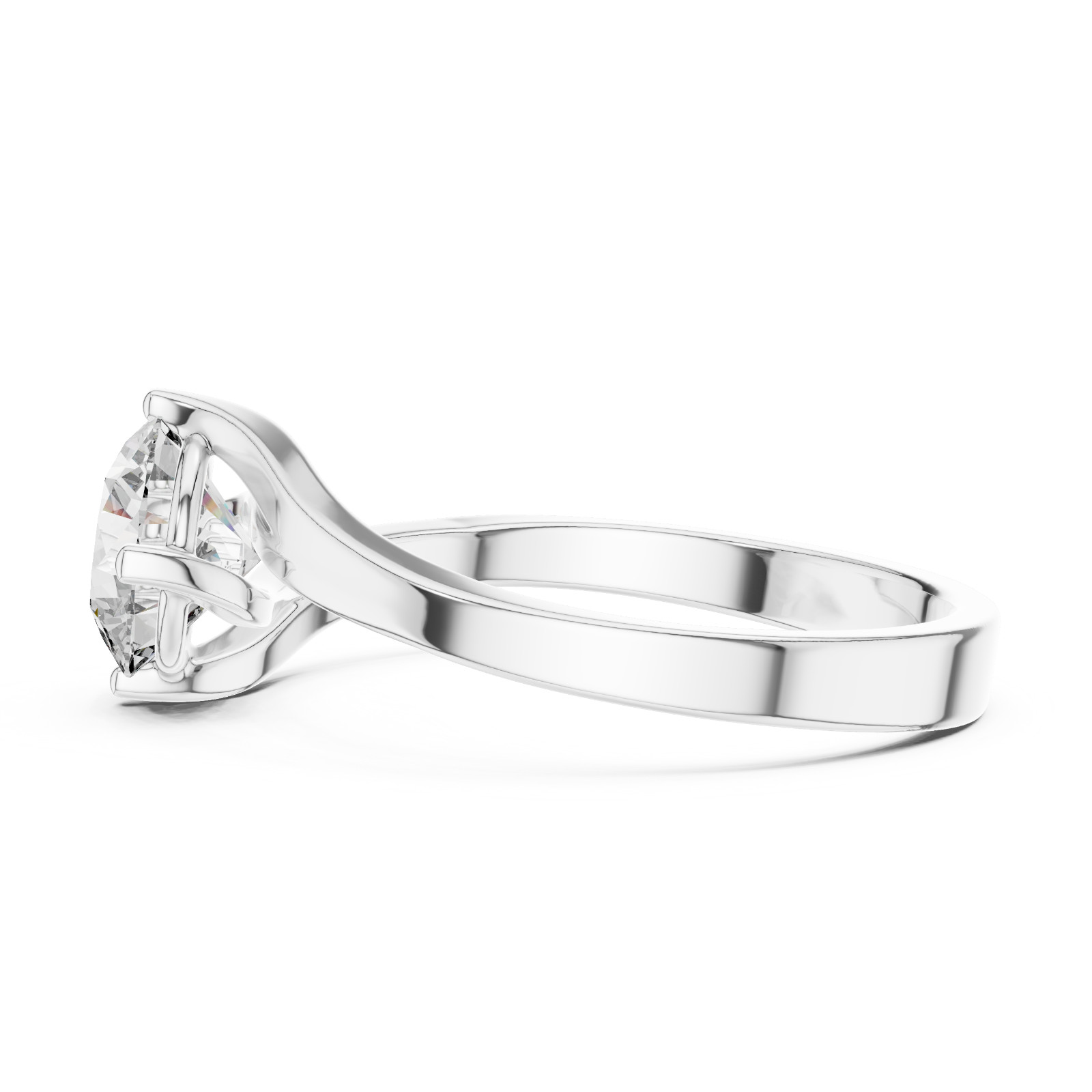 1 Ct Lab Grown Diamond IGI Certified Engagement Wedding Gold Ring 14 K F VVS