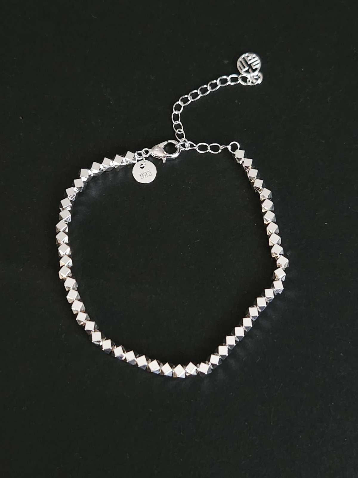 Sterling Silver 3mm Nugget Bead Bracelet Adjustable 16-20cm Gift for Her