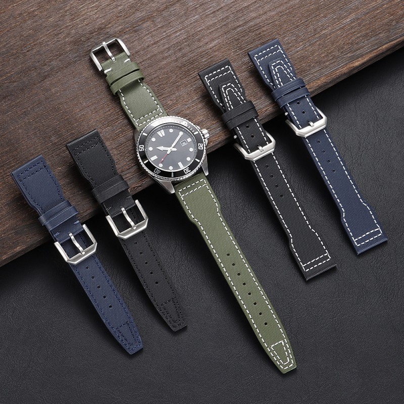 High Quality Nylon Genuine Leather Watch Straps Mens Band 20mm/21mm/22mm for IWC