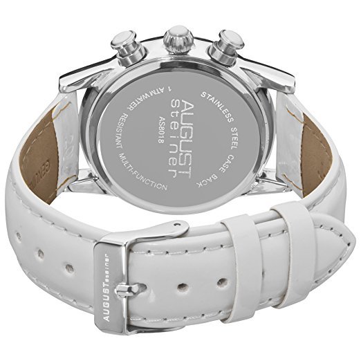 August Steiner Women’s AS8018SSW Multifunction Dazzling Strap Watch F2230