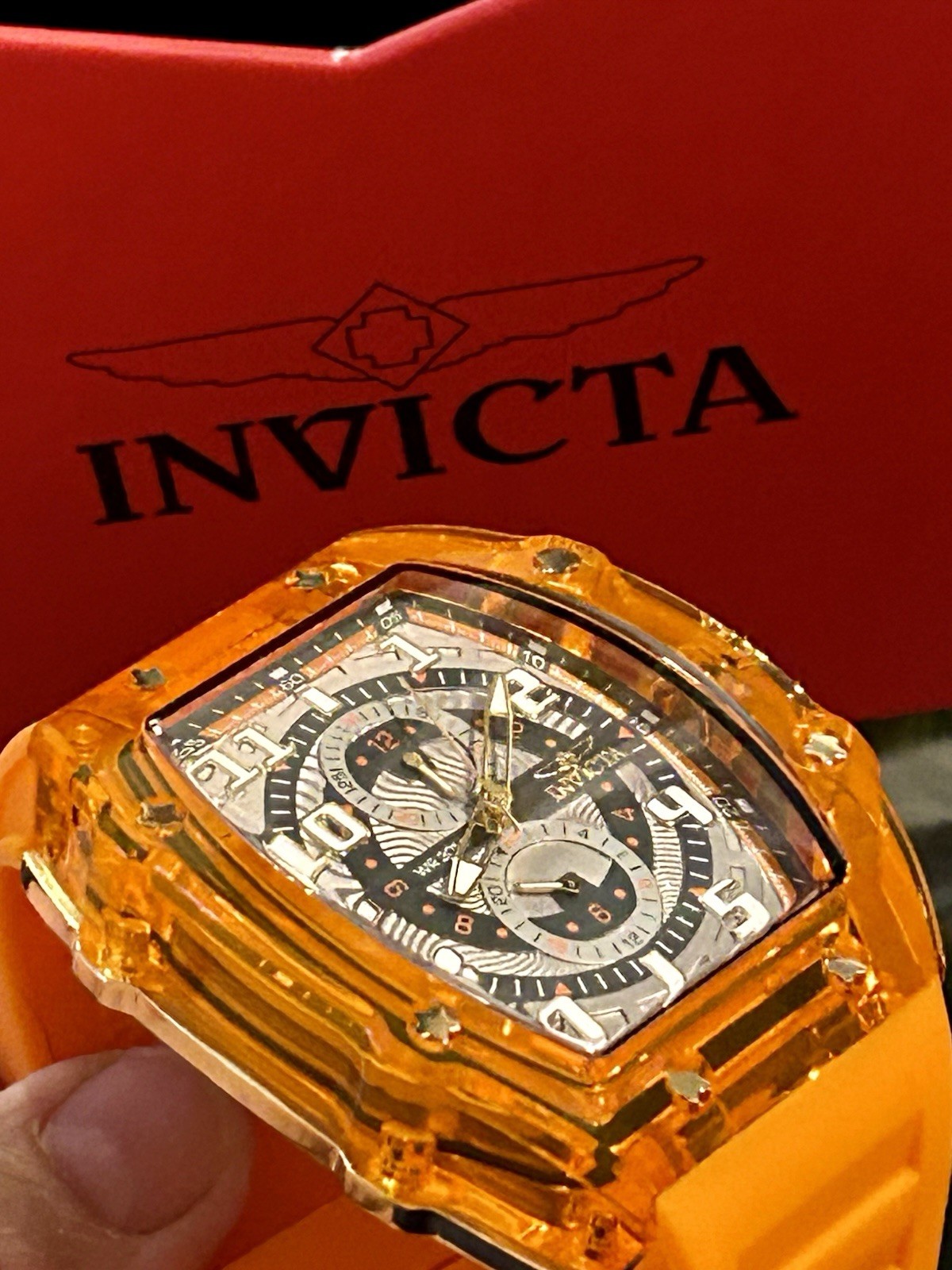Invicta Racing Cyclone 48.5mm, WR 30m, 9”, New/Box/3yr Warranty, Orange, 48711
