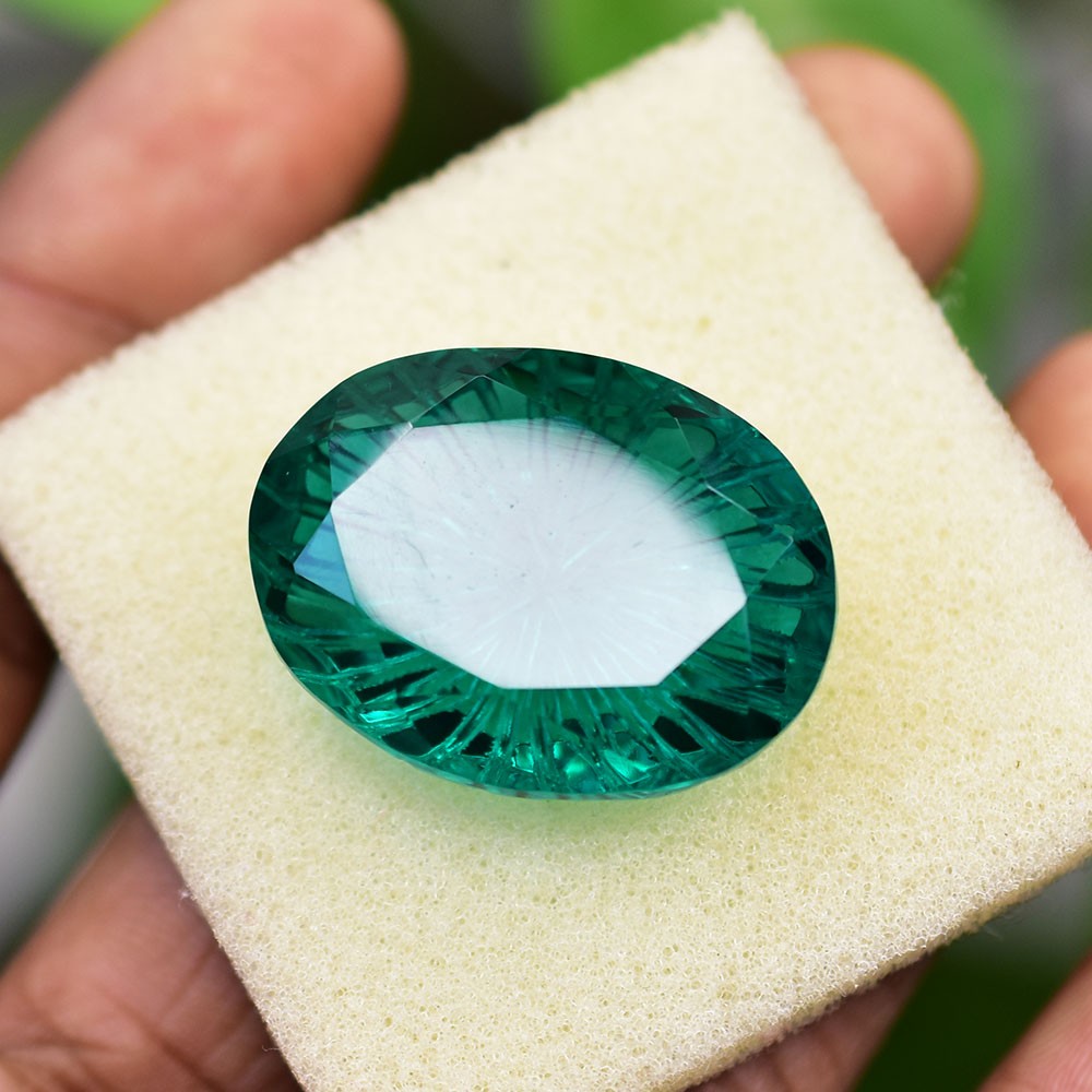 50 Ct Natural Green Topaz Perfect Oval Cut Certified Flawless Loose Gemstones