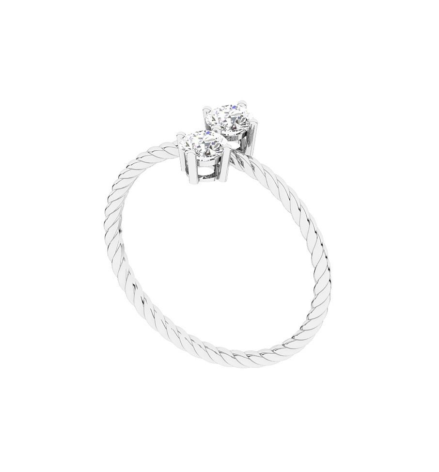 Forever Us Two Stone Engagement Ring 14K Gold VS F 0.50 Carat Lab Grown Diamond