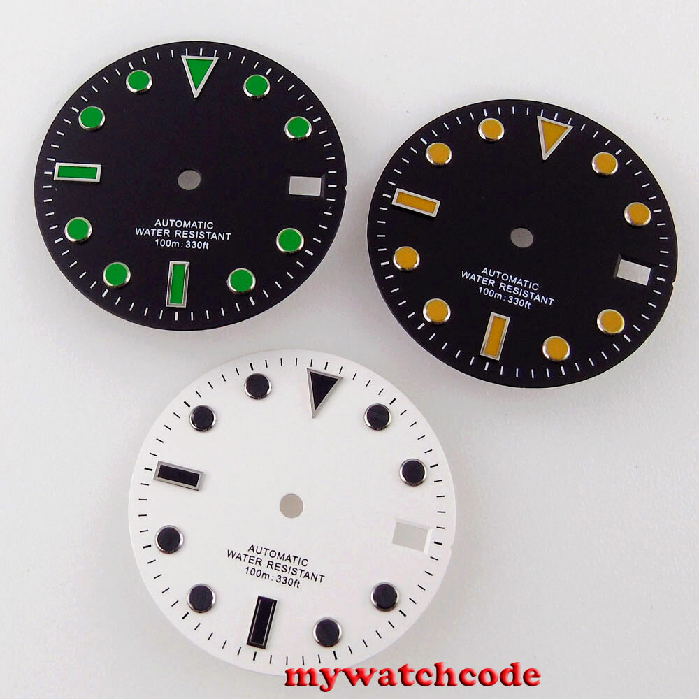 28.5mm black white Watch Dial for eta 2824 2836 8215 8205 NH35 ST1612 Movement