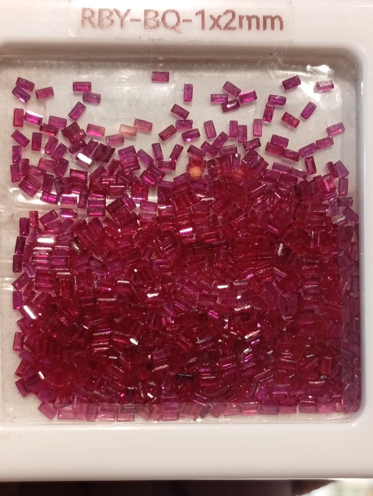 2x1mm 100% natural top quality rare size pigeon blood ruby baguette 70pcs
