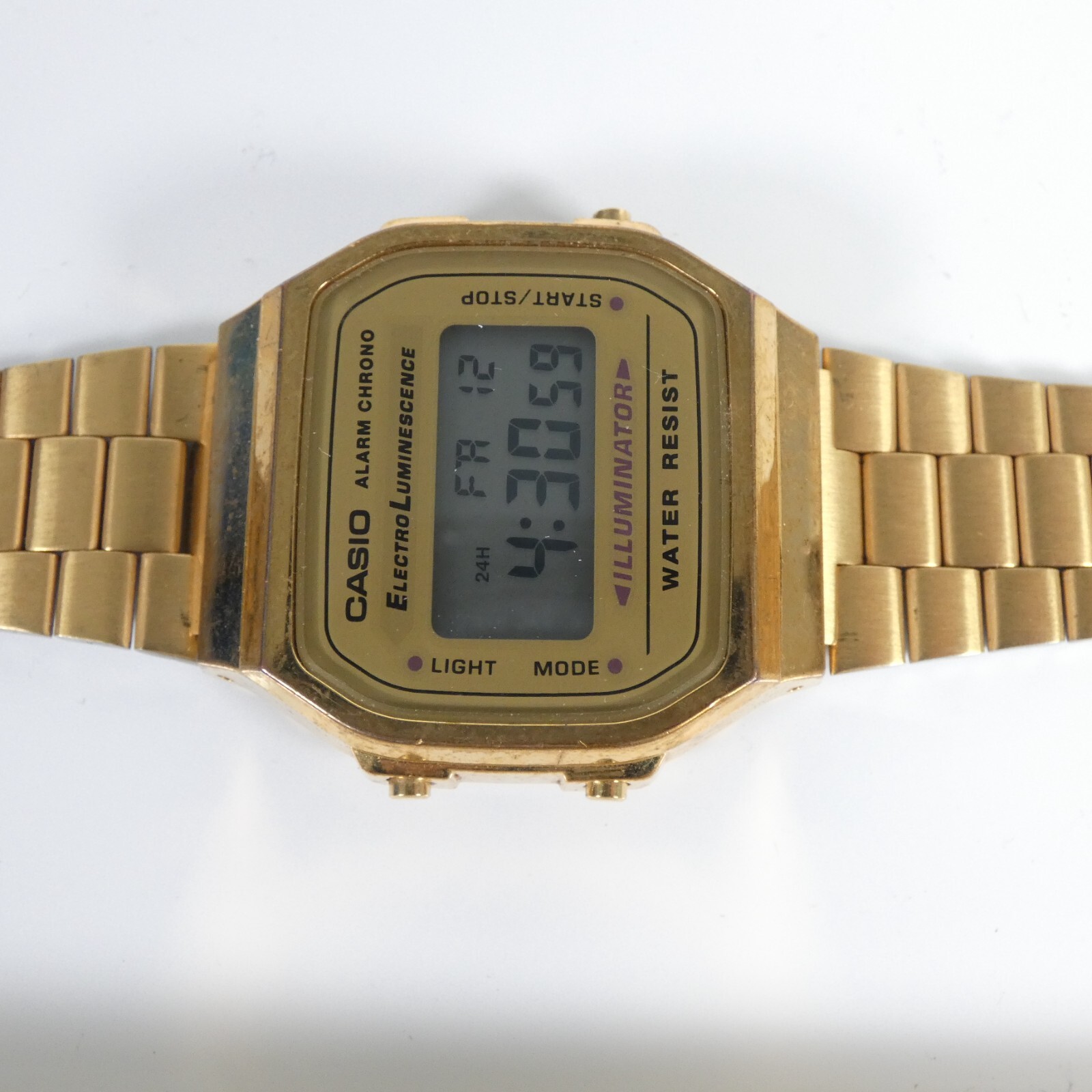 Casio A168WG-9EF Watch Gold Digital Retro Classic Illuminator