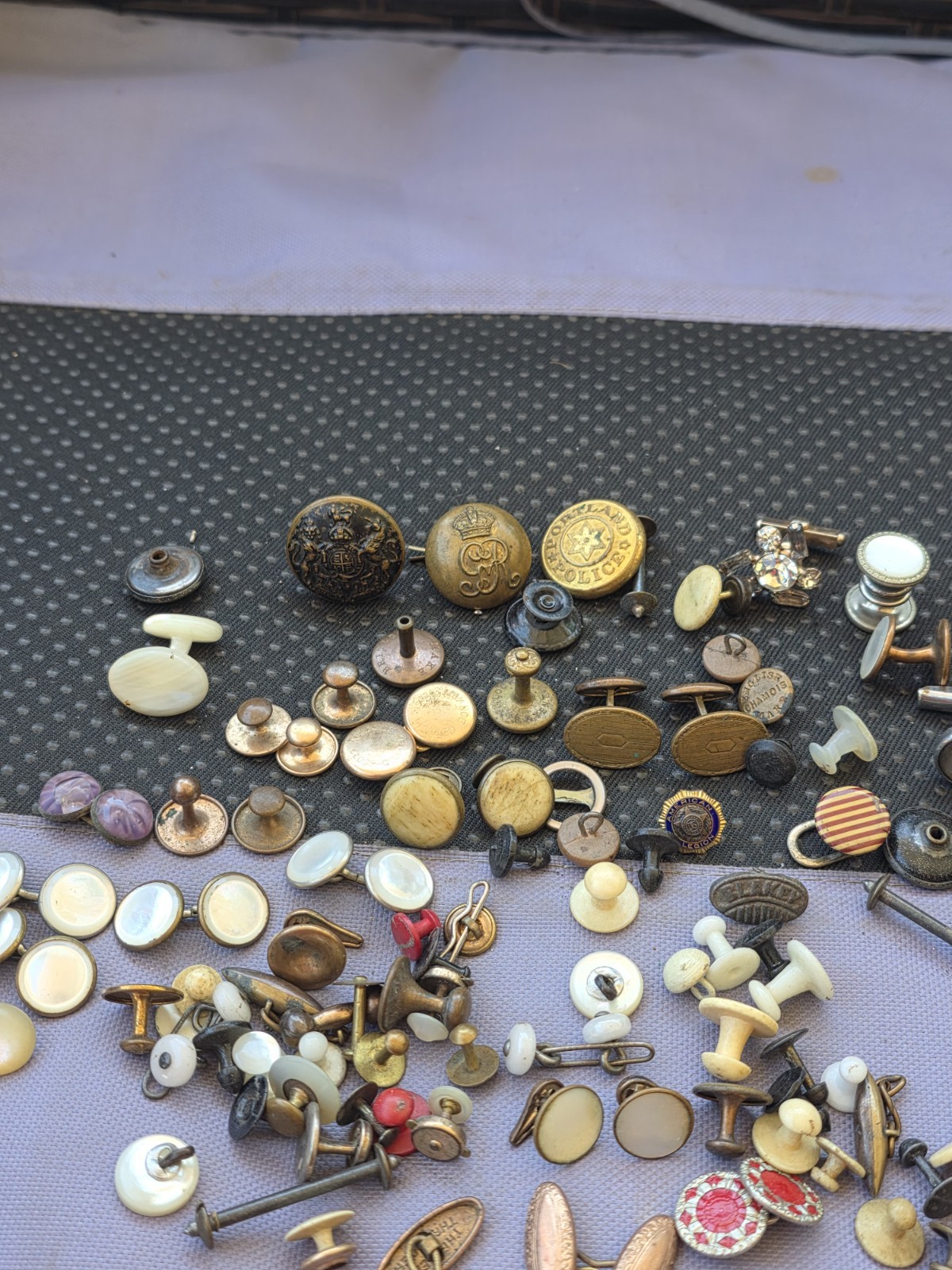 Vintage Victorian,Nouveau Cufflinks & Buttons Lot Pre Owned Condition D3