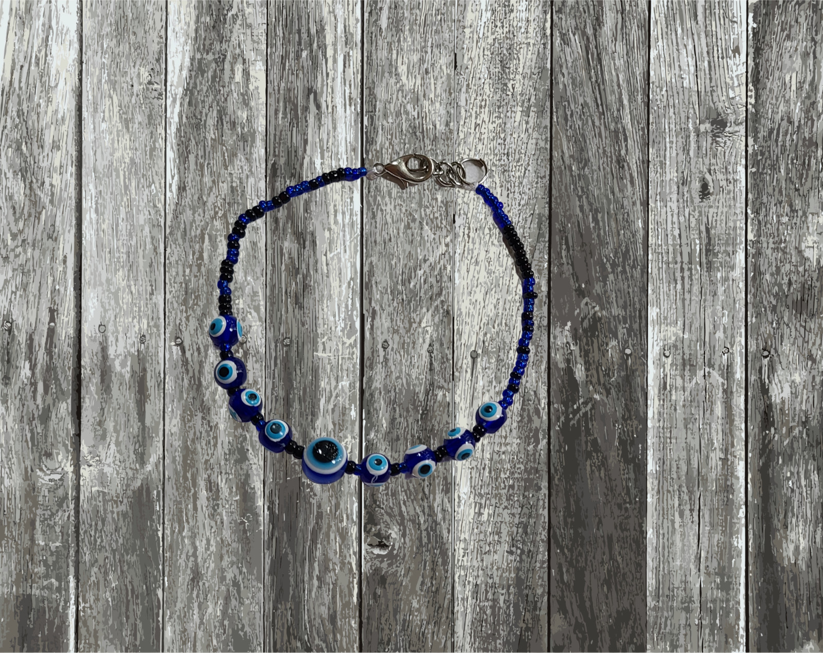2-packs Evil Eye Bracelet, Blue beads, Turkish Nazar, lucky, charm