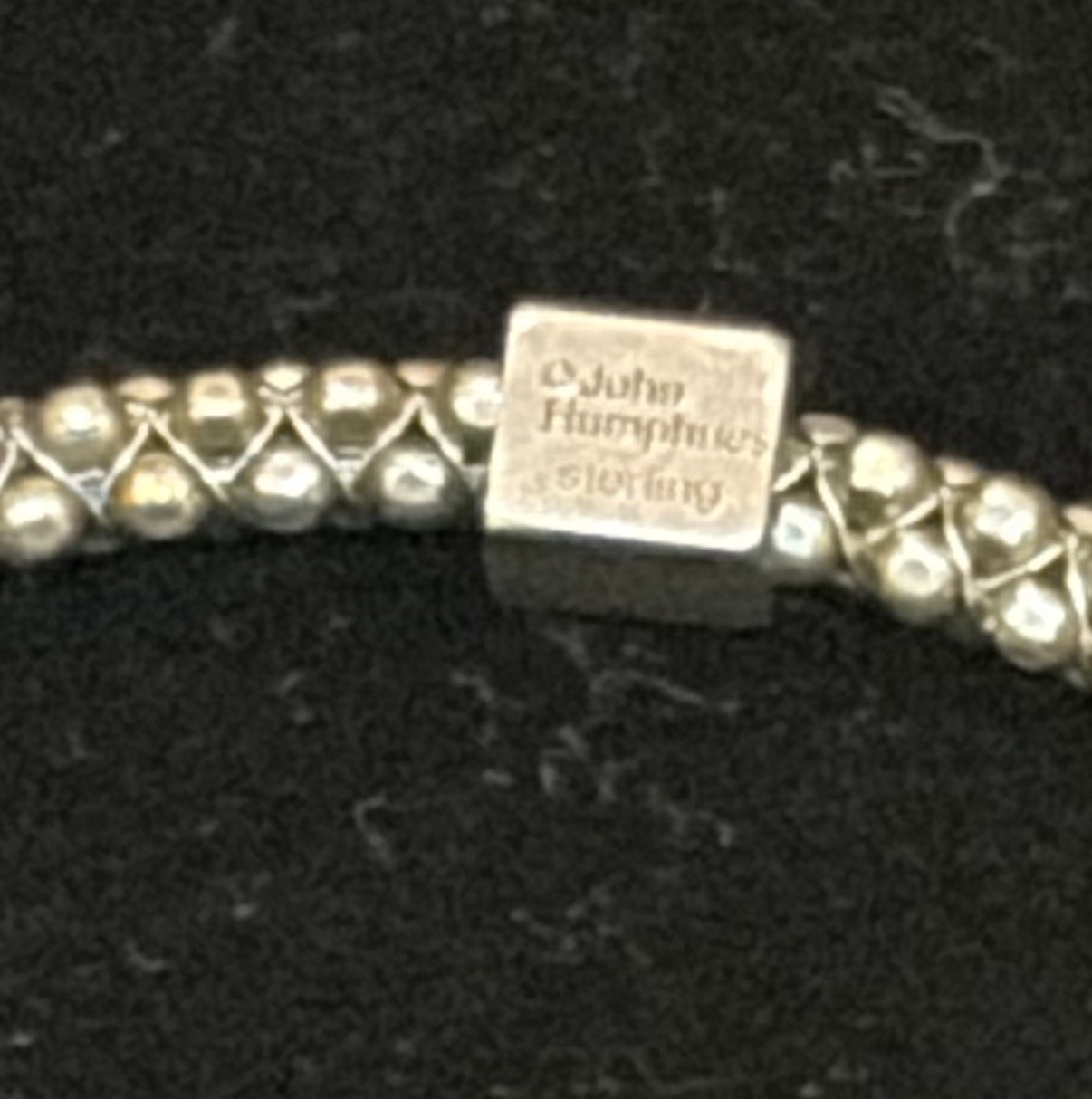 Mignon Faget/John Humphries Halo Bangle, Faceted, Sterling Silver, Size M