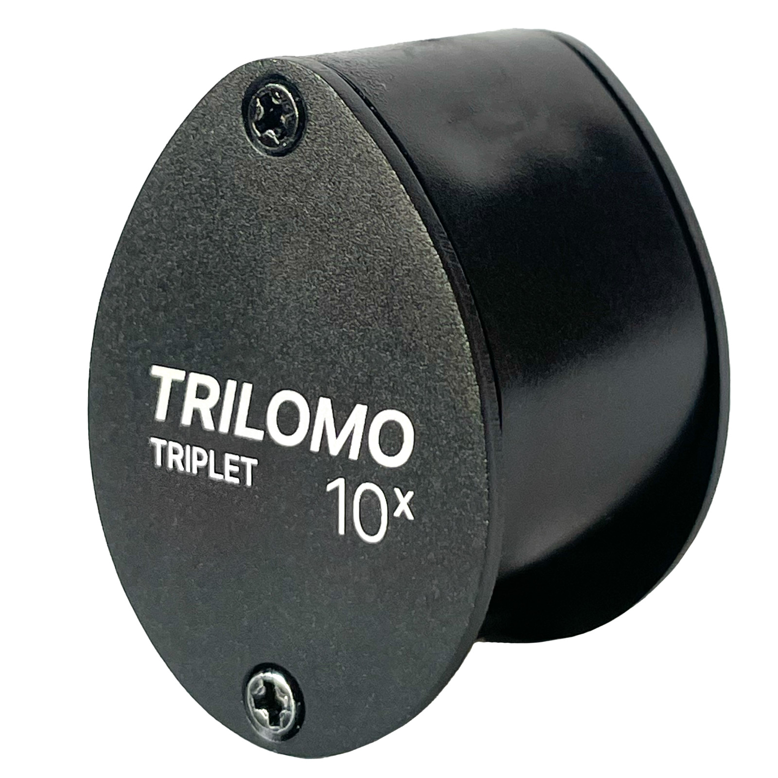 TRILOMO (ex BelOMO) 10x Triplet Loupe Magnifier. Black Egg. 21mm (.85″). USA