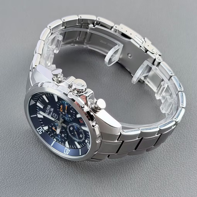 Bulova Marine Star Series B Men’s Quartz Watch Blue Dial Stainless Steel 43mm