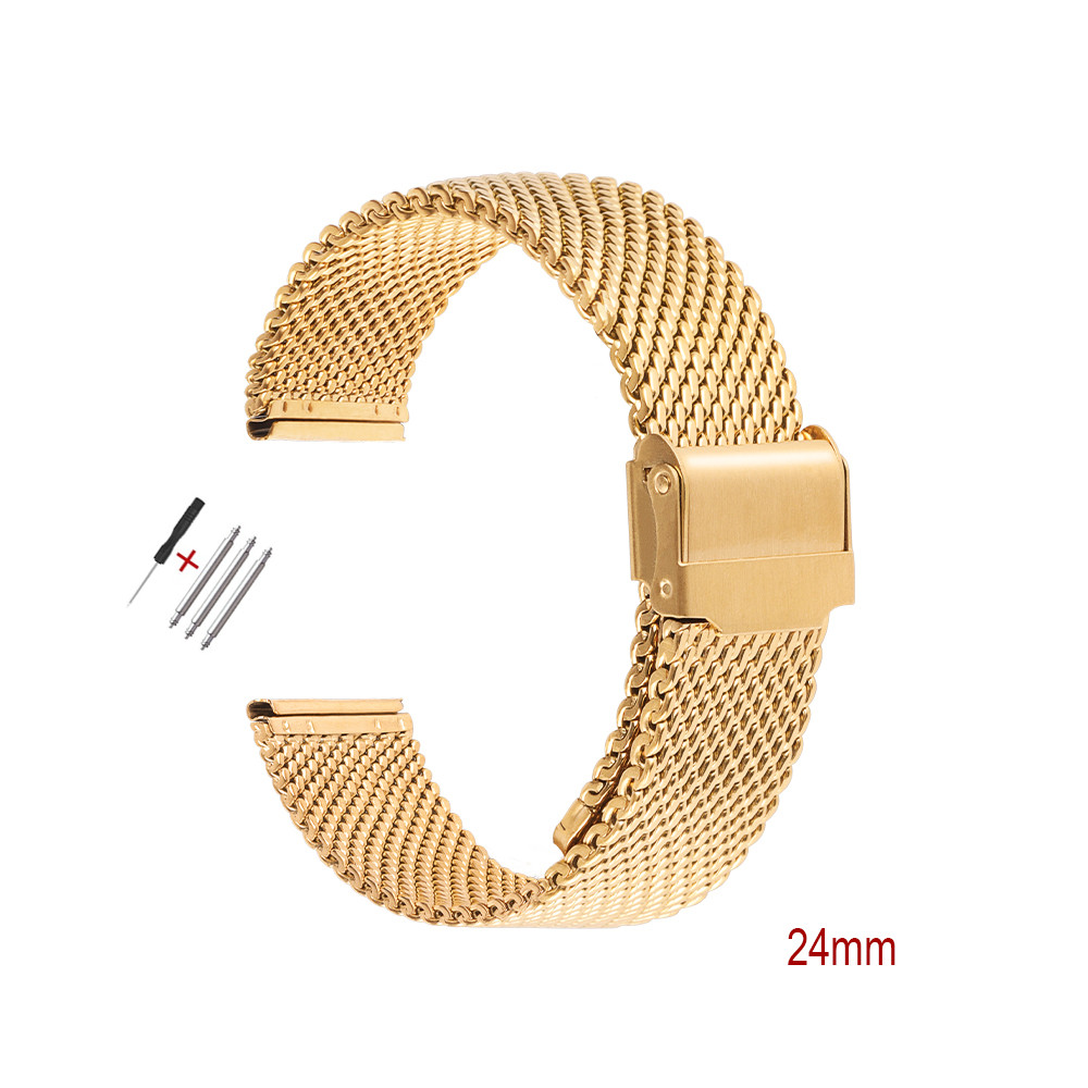 Metal Woven Mesh Watch Strap 18mm 20mm 22mm 24mm 316L Stainless Steel Watch Band